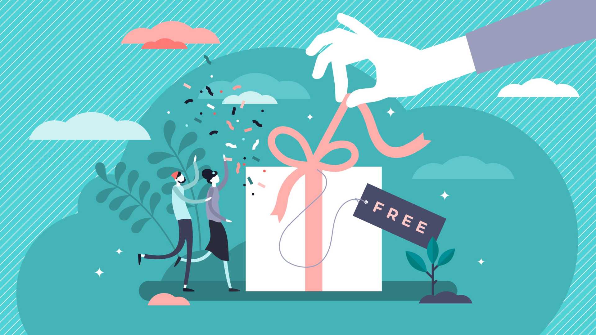 Gift marketing. Подарок маркетологу. Гифт маркетинг. Freemium иллюстрация. Подарок маркетинг вектор.